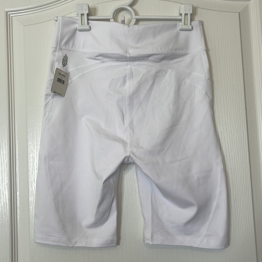 Free People Movement White Biker Baby Shorts Medium NWT - Picture 7 of 14
